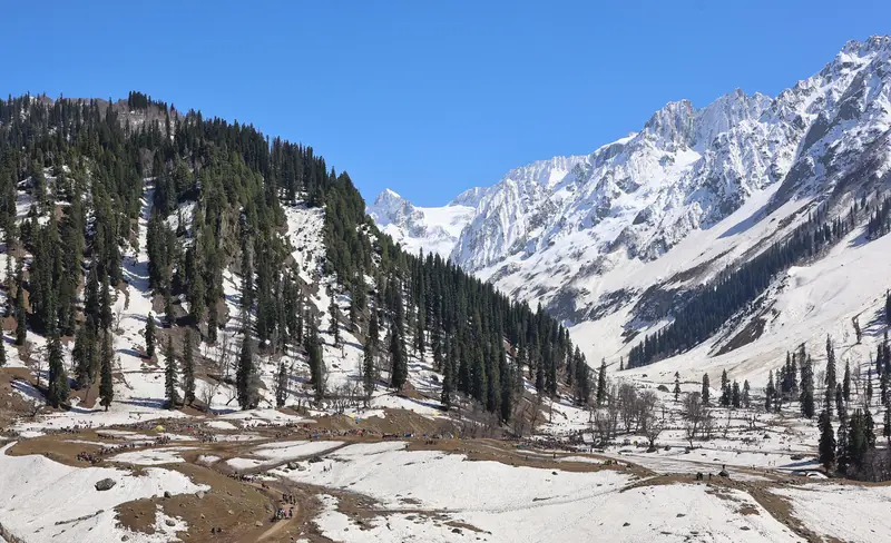 Snow peaks above Thajiwas, Sonamarg